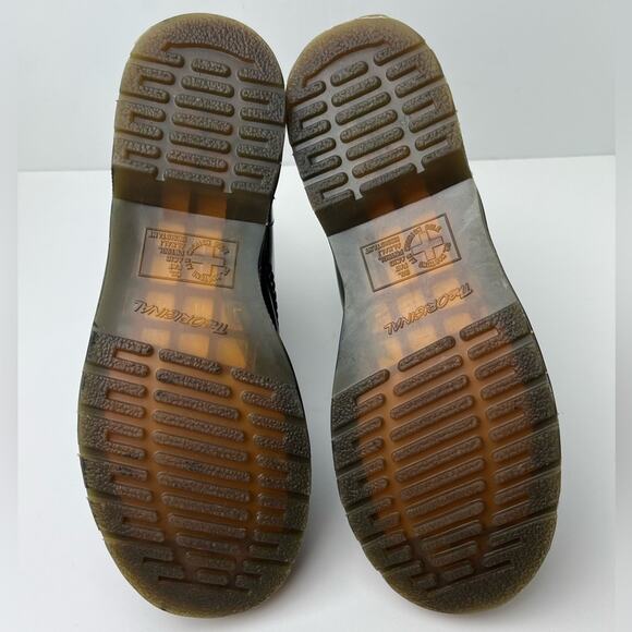 Dr. Martens Black Patent Leather Classic 1460 Lace Up Combat Boots - Picture 9 of 12